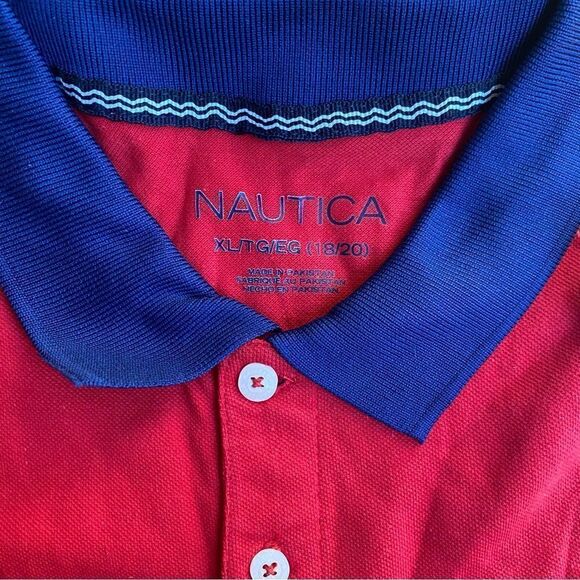 Nautica Polo Shirt Youth XL Carmine New In Package - Picture 2 of 3
